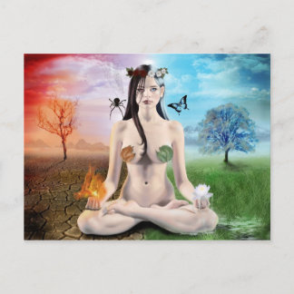 Gut gegen Böse - Göttin Postkarte