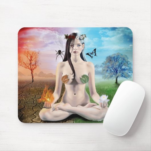 Gut gegen schlechte Goth Göttin Mousepad (Mit Mouse)