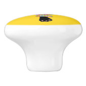 Gut gekleidete Katzen, die im Sonnenschein Paw Pri Keramikknauf (Seitenansicht)