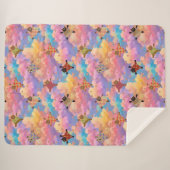 Gut gekleidete Katzen, die in den Wolken Paw Print Sherpadecke (Vorderseite (Horizontal))