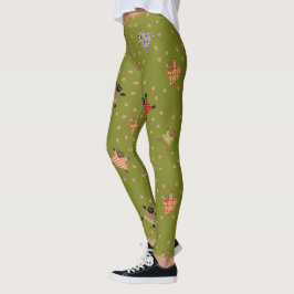 Gut gekleidete Katzen, die Paw Prints im Gras hers Leggings
