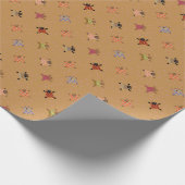Gut gekleidete Katzen, die Paw Prints im Sand hers Geschenkpapier (Ecke)