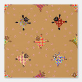 Gut gekleidete Katzen, die Paw Prints im Sand hers Tapete (Vorderseite)