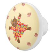 Gut gekleidete Katzen mit Funky Plushies Keramikknauf (Rechts)