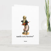 Gut gekleidete Kitty Cat Funny Happy Birthday Card Karte (Rückseite)