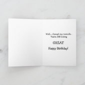 Gut gekleidete Kitty Cat Funny Happy Birthday Card Karte (Innenseite)