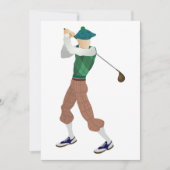 Gut gekleideter Golfer Einladung (Vorderseite)
