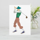 Gut gekleideter Golfer Einladung