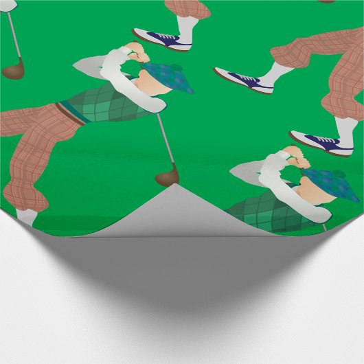 Gut gekleideter Golfer Geschenkpapier