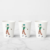 Gut gekleideter Golfer Pappbecher