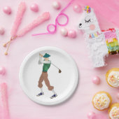 Gut gekleideter Golfer Pappteller (Party)