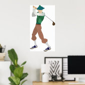 Gut gekleideter Golfer Poster (Heimbüro)