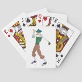 Gut gekleideter Golfer Spielkarten (Rückseite)