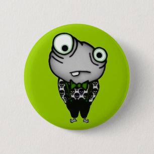 Gut gekleidetes Monster Button