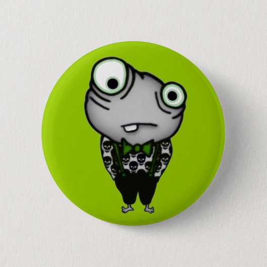 Gut gekleidetes Monster Button (Vorderseite)