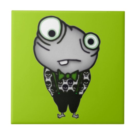 Gut gekleidetes Monster Fliese (Vorderseite)