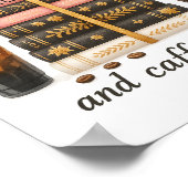 Gut gelesen und koffeiniertes Buch Lover Book Tok Poster (Ecke)