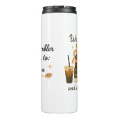 Gut gelesen und koffeiniertes Buch Lover Book Tok Thermosbecher (Rückseite)