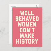 Gut geliebte weibliche Zitate Postkarte (Vorne/Hinten)