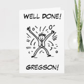 Gut gemacht Cartoon Junge Sie haben großartig geta Karte (Vorderseite)