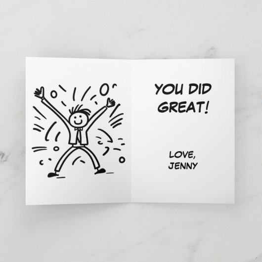 Gut gemacht Cartoon Junge Sie haben großartig geta Karte (Innenseite)