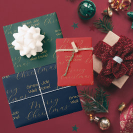 gut gemacht | Frohe Weihnachtsanstellung Geschenkpapier Set