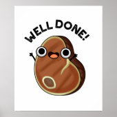 Gut gemacht Funny Steak Pub Poster (Vorne)