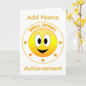 Gut gemacht glückliches Gesicht Personalisiert Karte (Gelbe Blume)