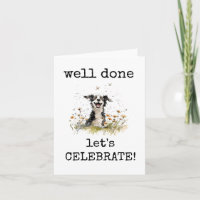 Gut gemacht, Glückwunsch, Funny Dog Card