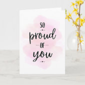 Gut gemacht, Glückwunsch, stolz auf Sie Karte (Gelbe Blume)