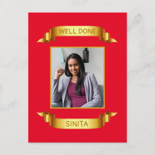 Gut Gemacht Goldene Schriftrolle, Benutzerdefinier Postkarte