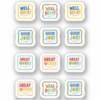 Gut gemacht, großartige Arbeit, gute Arbeit Aufkleber