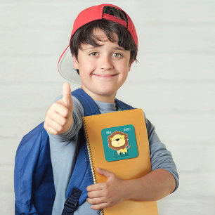 Gut gemacht! [Name des Kindes einfügen] Quadrat-Au Quadratischer Aufkleber