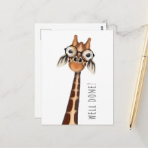 Gut gemacht! Postkarte - Studium Giraffe
