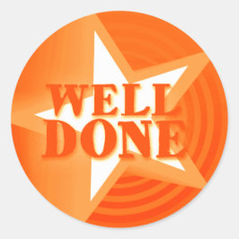 Gut gemacht Star Lob Aufkleber orange