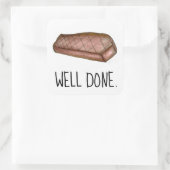 Gut gemacht Strick Steak gute Arbeit Nice Job Lehr Quadratischer Aufkleber (Tasche)