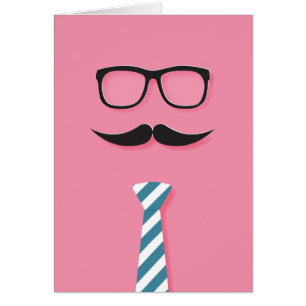 Gut gemacht Vater, Brille, Schnurrbart, Krawatte,