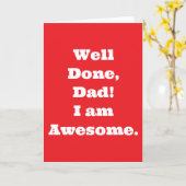 Gut gemacht Vater im Phantastisch | Funny Zitat Karte (Gelbe Blume)