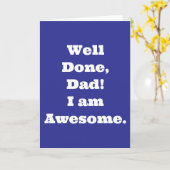 Gut gemacht Vater im Phantastisch | Funny Zitat Karte (Gelbe Blume)