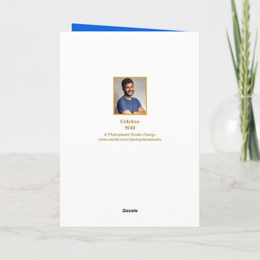 Gut gemachte Goldcroll, kundenspezifisches Foto - Karte (Rückseite)