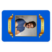 Gut gemachte Goldcroll, kundenspezifisches Foto -  Magnet (Horizontal)