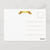 Gut gemachte Goldcroll, kundenspezifisches Foto -  Postkarte (Rückseite)