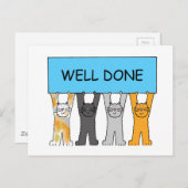 Gut gemachte Niedliche Cartoon Katzen Postkarte (Vorne/Hinten)