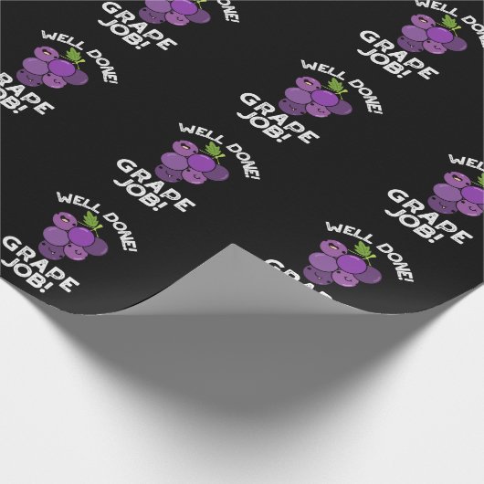 Gut gemachte Traube Positive Frucht Pun Dark BG Geschenkpapier (Ecke)