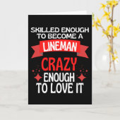 Gut genug, um ein Lineman zu werden Karte (Gelbe Blume)