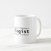 Gut genug, um Geologe zu werden, Crazy genug Kaffeetasse (VorderseiteRechts)