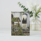 Gut gepflegter Garten ~Ölgemälde Postkarte (Stehend Vorderseite)