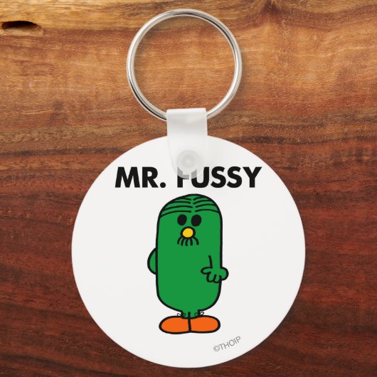 Gut gepflegter Herr Fussy Schlüsselanhänger (Vorderseite)