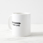 Gut geplant, letzte Minute Panik Kaffeetasse (Vorderseite Links)