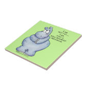 Gut gerundeter Hippo-Blue Hippopotamus Fliese (Seite)